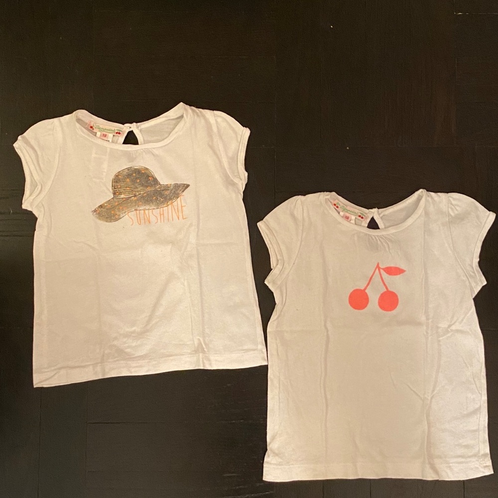 Authentic BONPOINT Girls S/S Tee Lot - 18 months